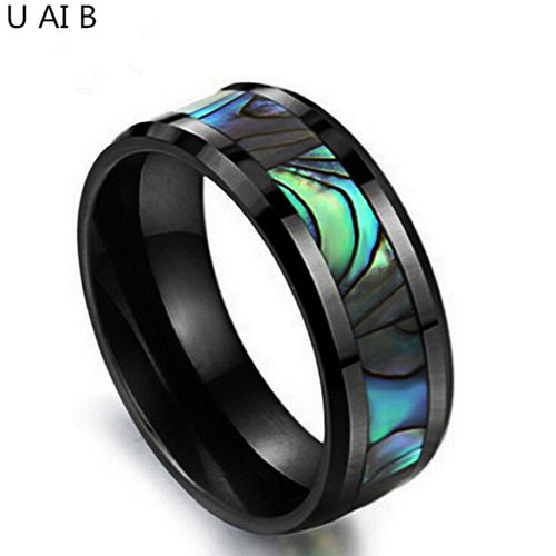 Mens Womens Korean jewelry natural shell black ceramic ring - watchnjewelshisnhers