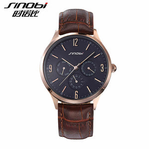 Casual Quartz Watch Leather - watchnjewelshisnhers