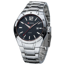 Silver Black Analog - watchnjewelshisnhers