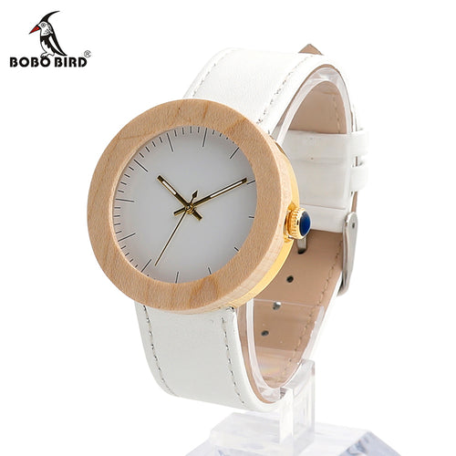 BOBO BIRD  Women's Maple Wooden Wristwatch - watchnjewelshisnhers